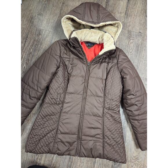 Tommy Hilfiger Womens Every Day Essential Long Lightweight Coat Brown Large - Picture 1 of 7